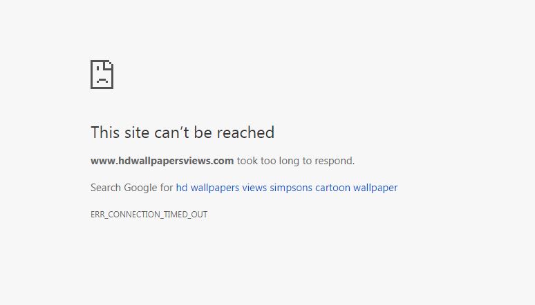 verbinding time-out google browser voorbeeld