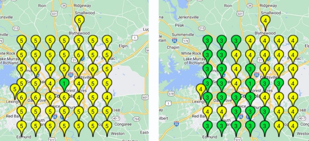 changements de classement SEO local